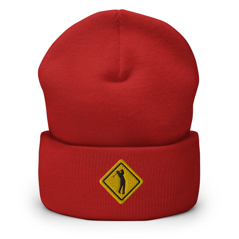 Golf Yield Sign - Fun BeanieBeanieGolf Yield Sign - Fun Beanie