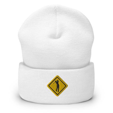 Golf Yield Sign - Fun BeanieBeanieGolf Yield Sign - Fun Beanie