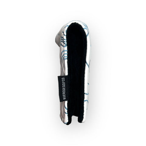 Topographic Edition - Pure White / Embroidered Carolina Blue
