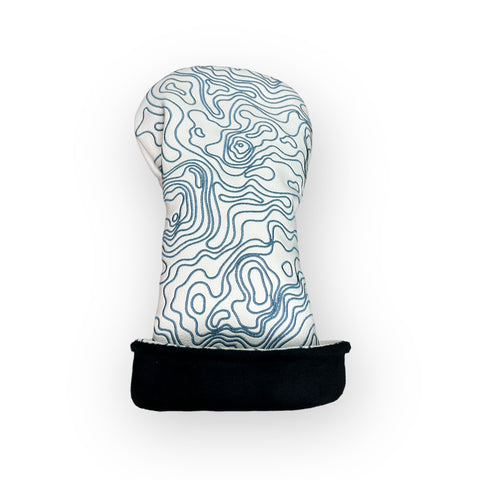Topographic Edition - Pure White / Embroidered Carolina Blue