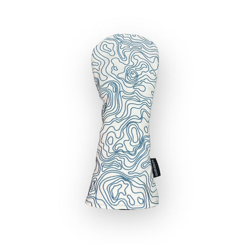 Topographic Edition - Pure White / Embroidered Carolina Blue